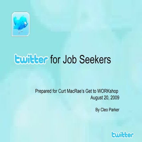 Twitter For Job Seekers