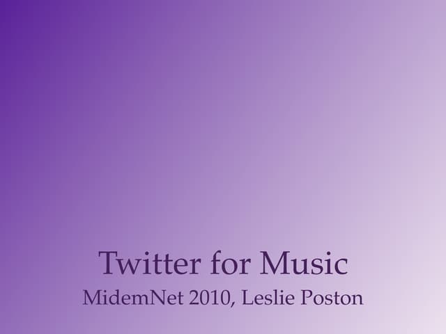 Twitter for Music at MIDEM in Cannes, France