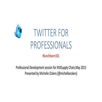 Twitter for Professional Development
