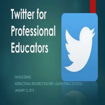 Twitter for Professional Educators