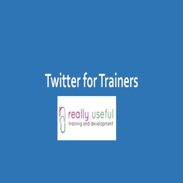 Twitter for trainers