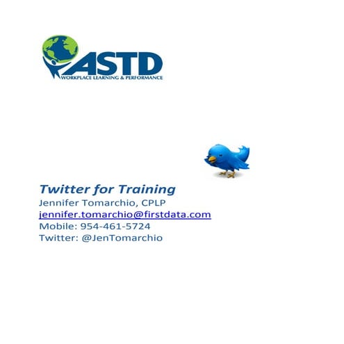 Twitter for Training Handout