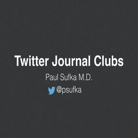 Twitter Journal Clubs