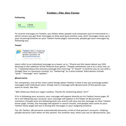 Twitter Key Terms