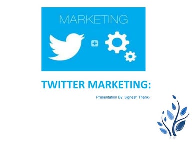 Introduction to twitter marketing - presentation