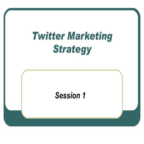 Twitter Marketing Strategy