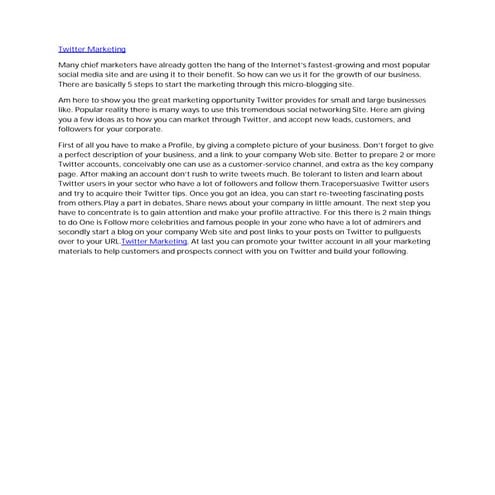 Twitter marketing tips