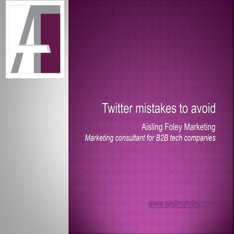 Twitter mistakes to avoid