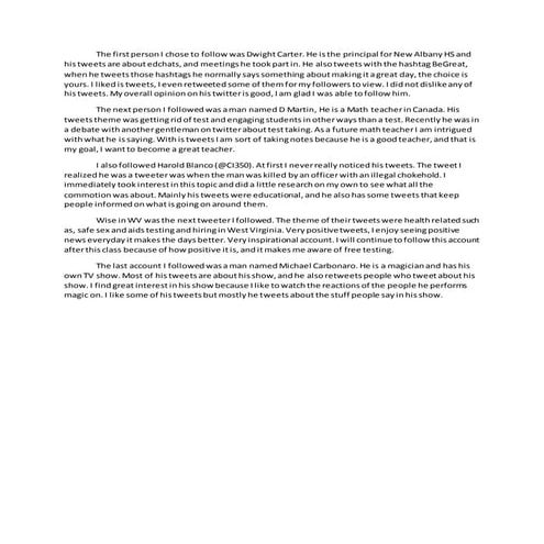 People i follow on Twitter