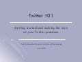 Twitter 101: Tapping into the Twittersphere