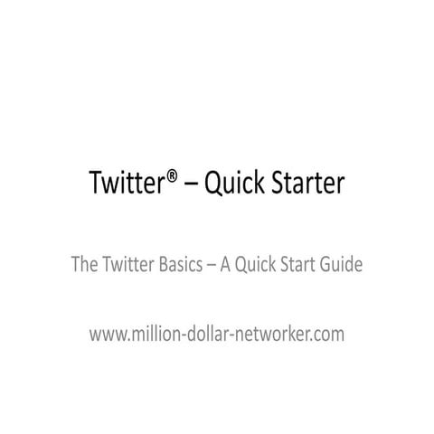 Twitter – Quick Start Guide