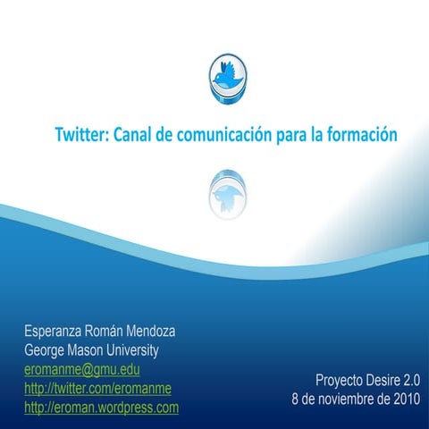 Twitter: comunicación para la formación