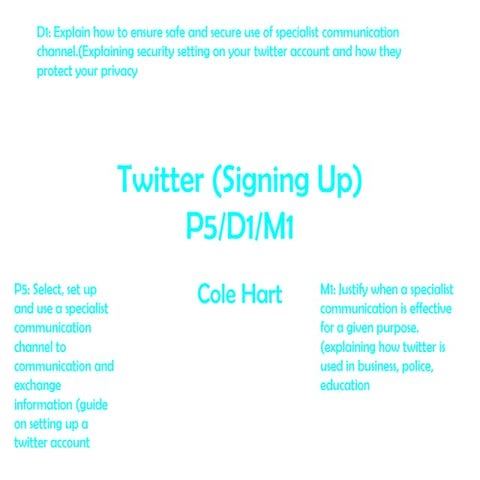 Twitter (signing up), P5, D1, M1