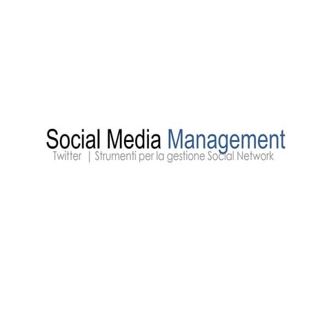 Twitter social media management