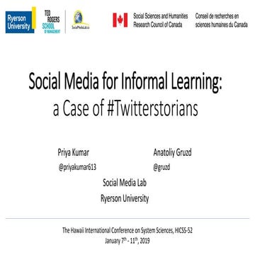 Social Media for Informal Learning: a Case of #Twitterstorians