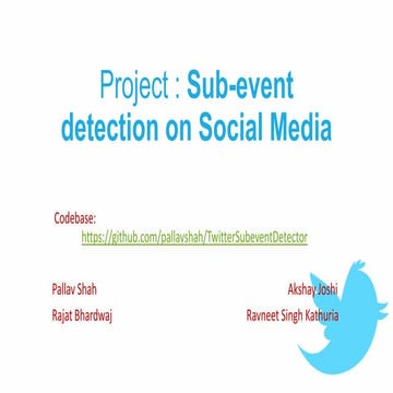 Twitter Sub-event Detection Project Presentation