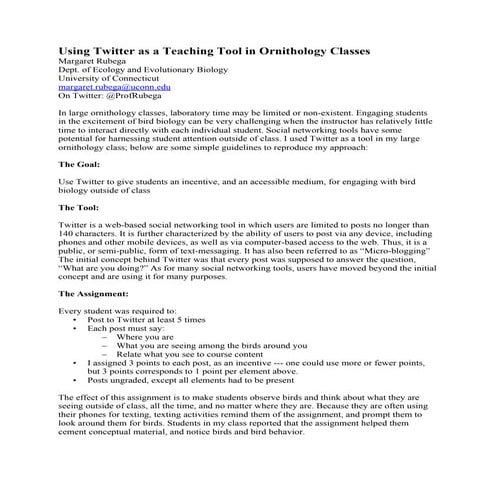 Watching, and Tweeting, Bird Behavior