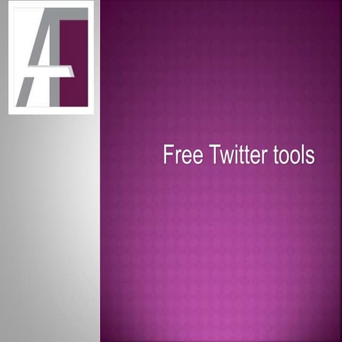 Free Twitter tools
