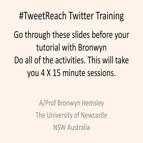 Twitter training #TweetReach