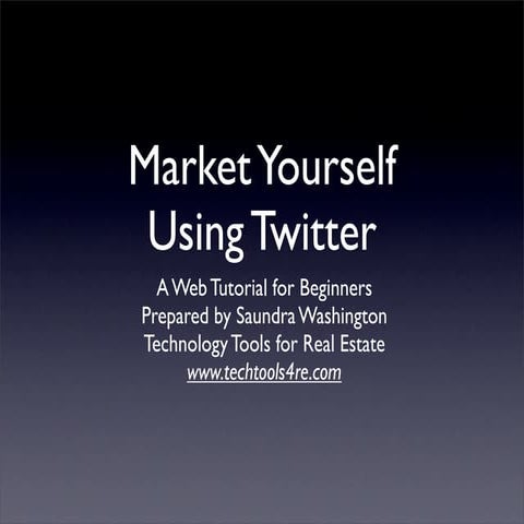 Market Yourself Using Twitter