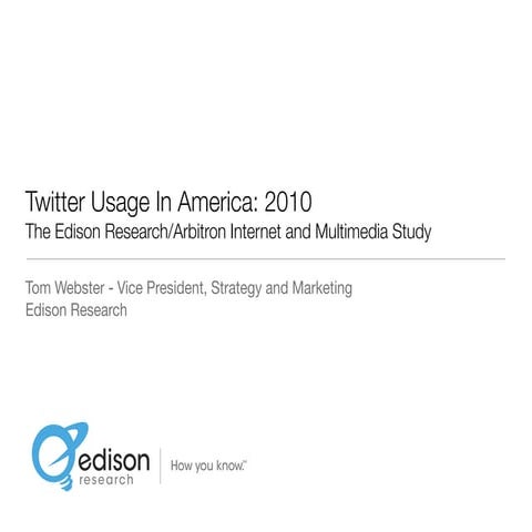 Twitter usage in america 2010