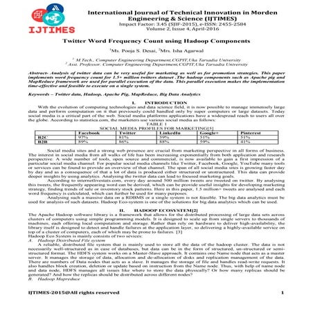 Twitter word frequency count using hadoop components 150331221753