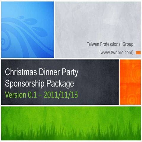 TWNPro 2011 Christmas Dinner Party Sponsoring Package