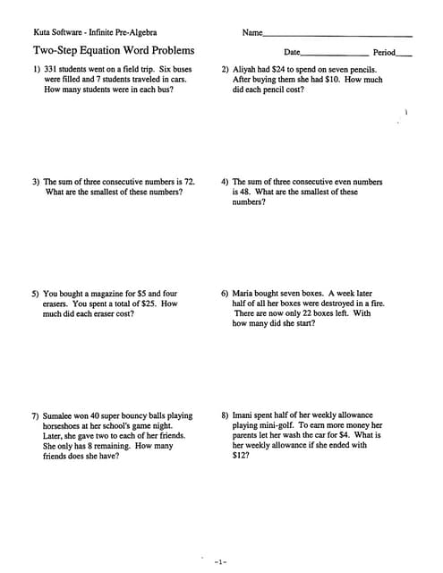 Two step equations word problems (no key) | PDF two-step-equations-word-problems-no-key-pdf