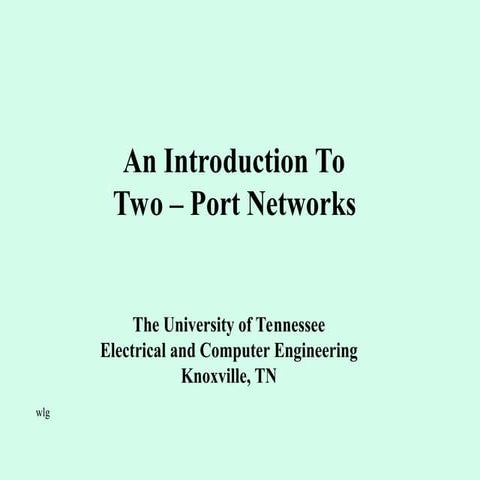 Two port networks Network and synthesis.ppt