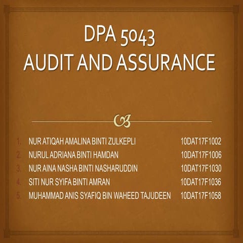 Two series audit documentation-