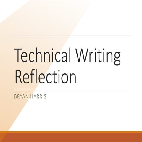 Technical Writing Reflection | PPTX