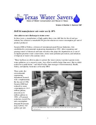 Drill Bit Manufacturer Cuts Water Use by 88 Percent
