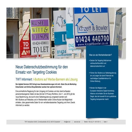 TWT Factsheet: Datenschutzbestimmungen Digitales Business 2012 