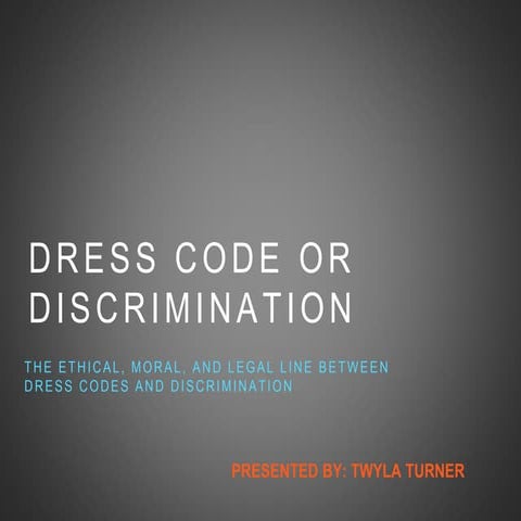 Dress Code Discrimination | Quick guide to discrimination law – JMBE
