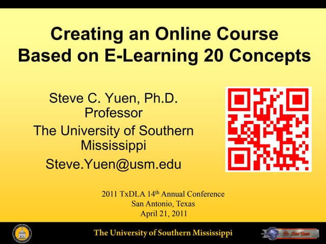 Creating an Online Course Based on Elearning 2.0 Concepts