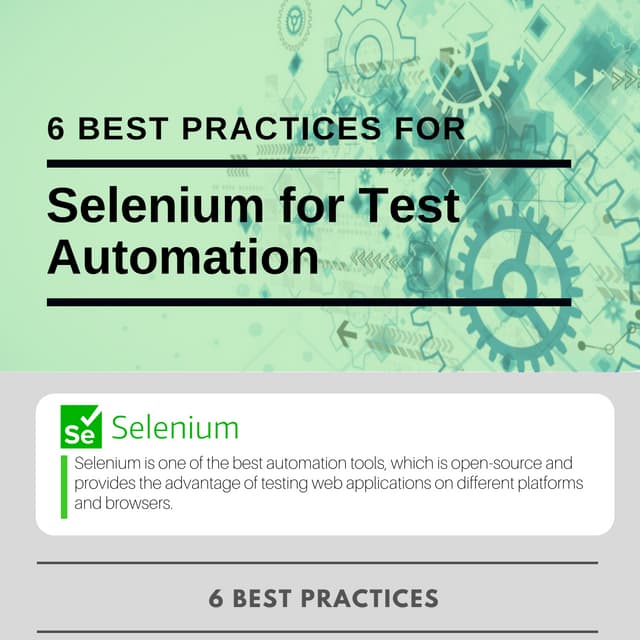 Best Practices for Selenium Test Automation | PDF