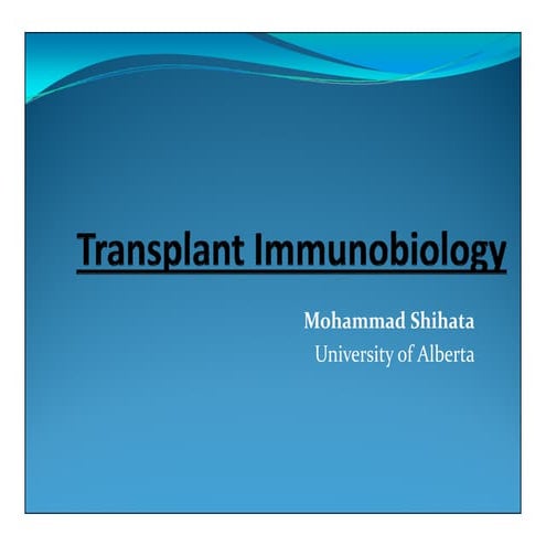 Tx immunobiology