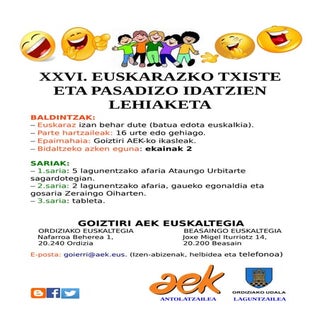 Txiste eta pasadizo idatzien lehiak...