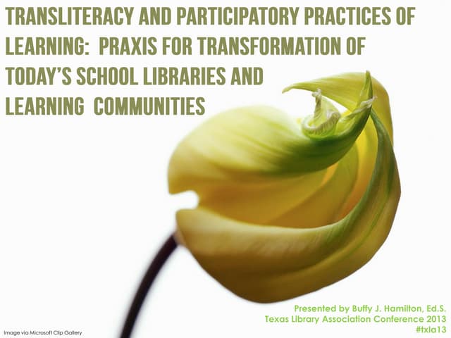 Transliteracy and Participatory Practices of Learning:  Praxis for Transforma...