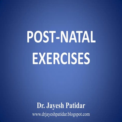 Post natal exercises