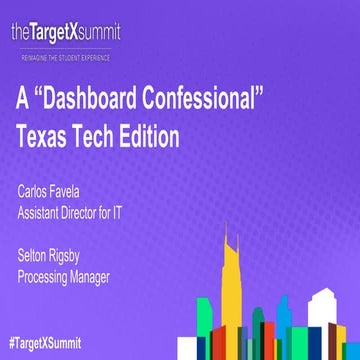 8.1 A “Dashboard Confessional” Texas Tech Edition