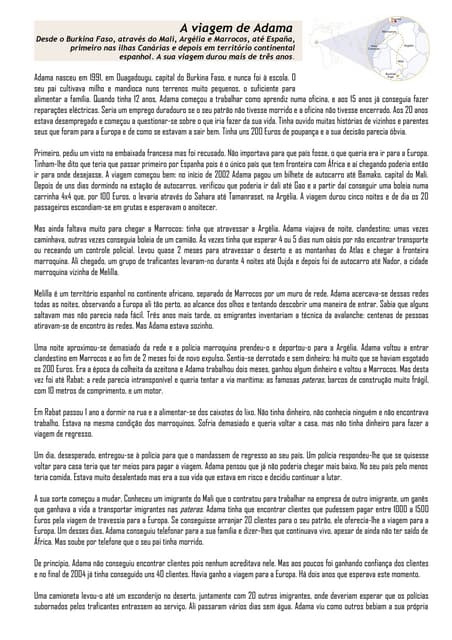 A viagem de Adama