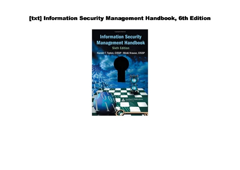 [PDF] Information Security Management Handbook, 6th Edition