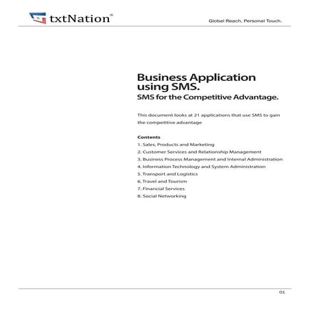 txtNation Applications using SMS