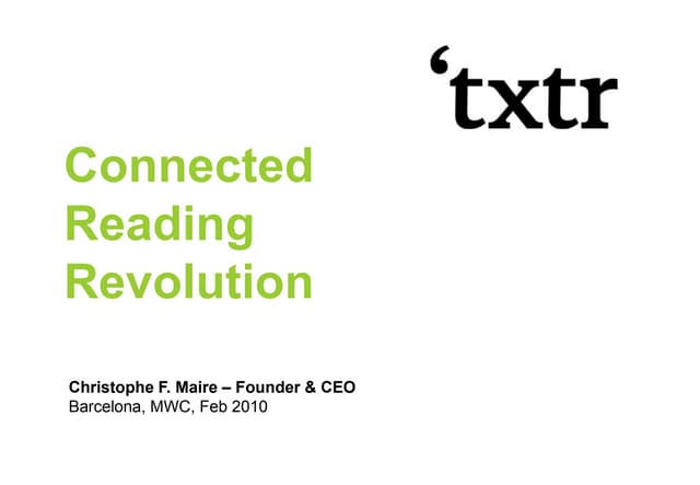 txtr at TechCrunch Mobile 2010