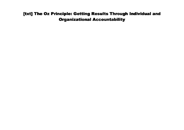 the oz principle download