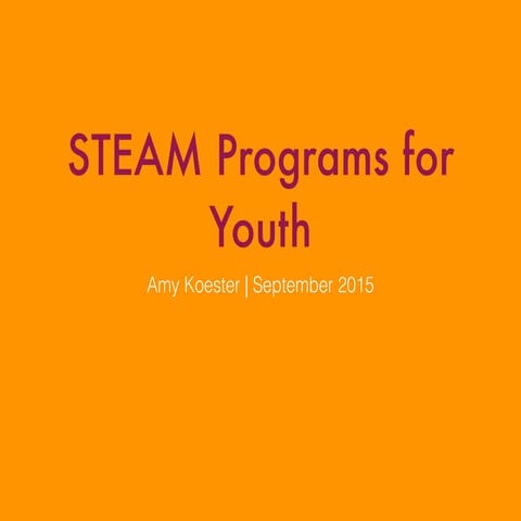 STEAM Programs for Youth: Webinar for TX