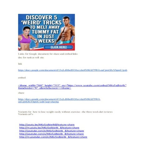 Three week diet support