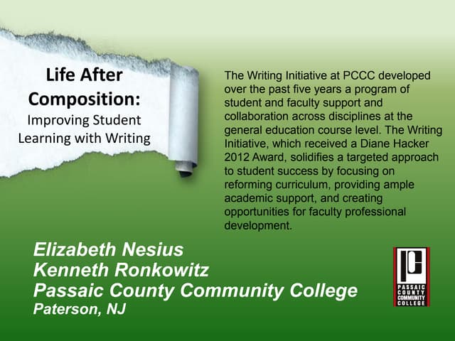 Life After Composition: Improving Student Learning with Writing