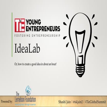 IdeaLab - TiE Global Summit 2018